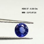 0.36 Cts Kashmir Blue Sapphire Round Cut