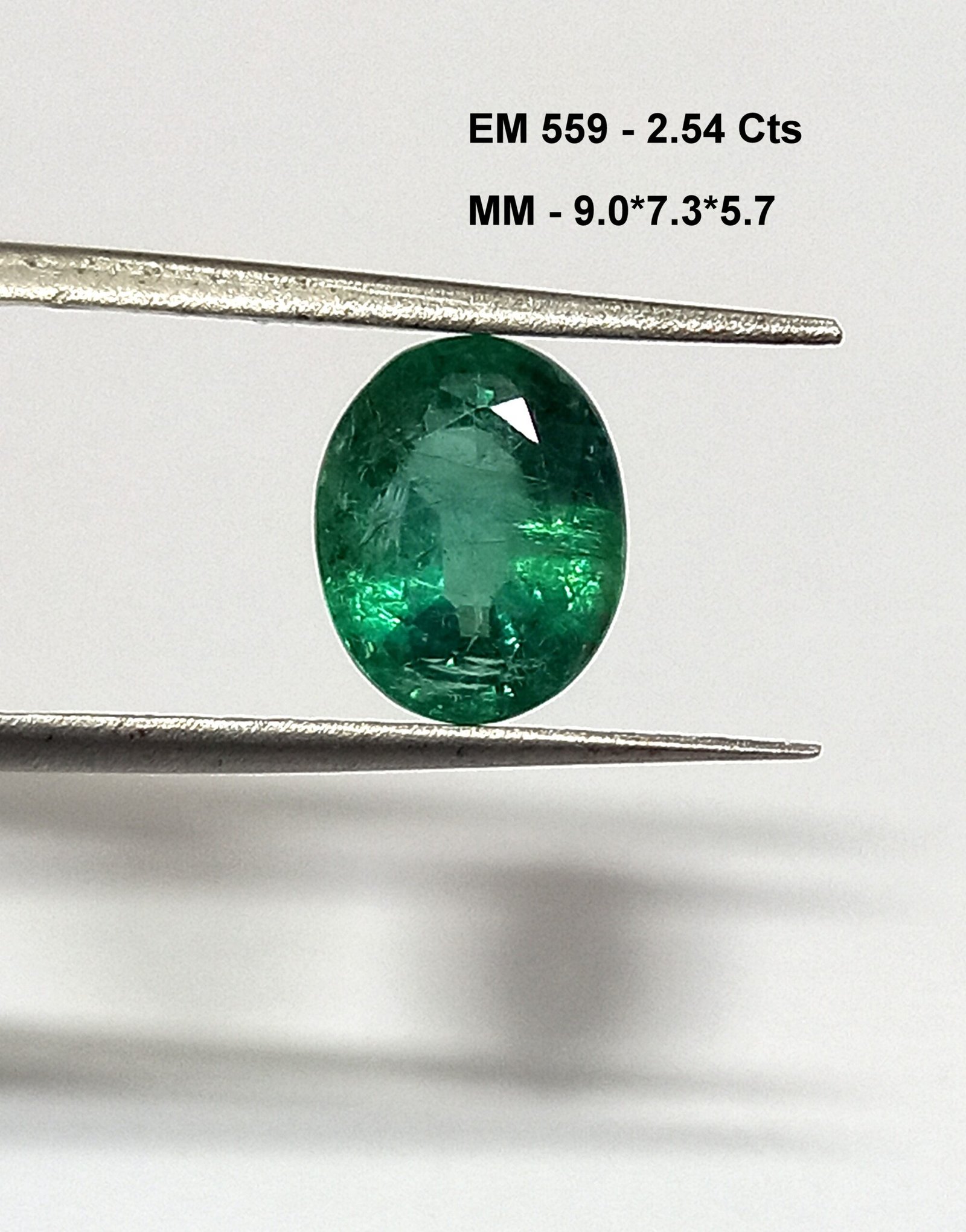 2.54 Cts Natural Zambian Emerald Gemstone Oval Cut