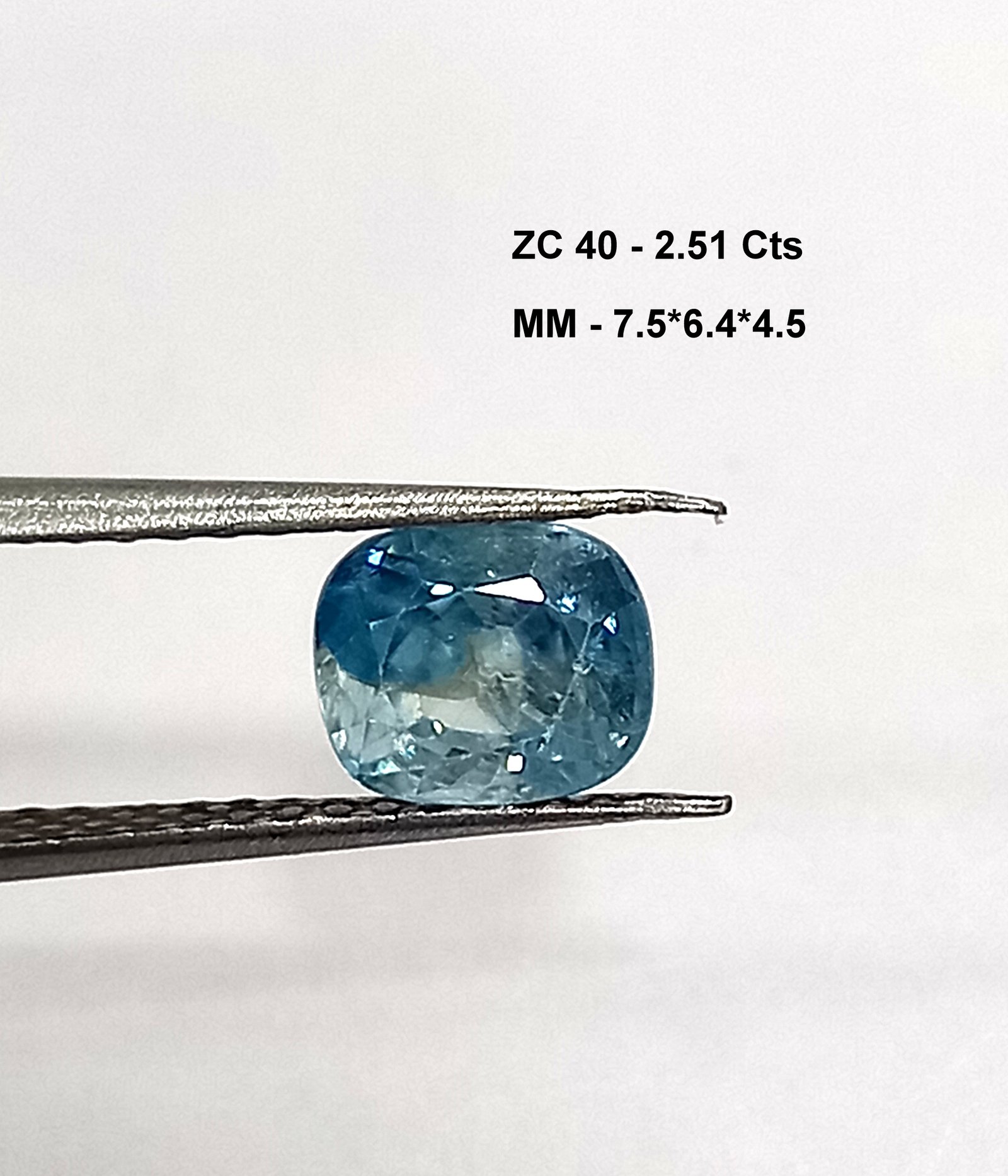 2.51 Cts Natural Cambodian Zircon Gemstone Oval Cut