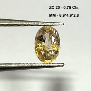 0.75 Cts Natural Tanzania Zircon Gemstone Oval Cut
