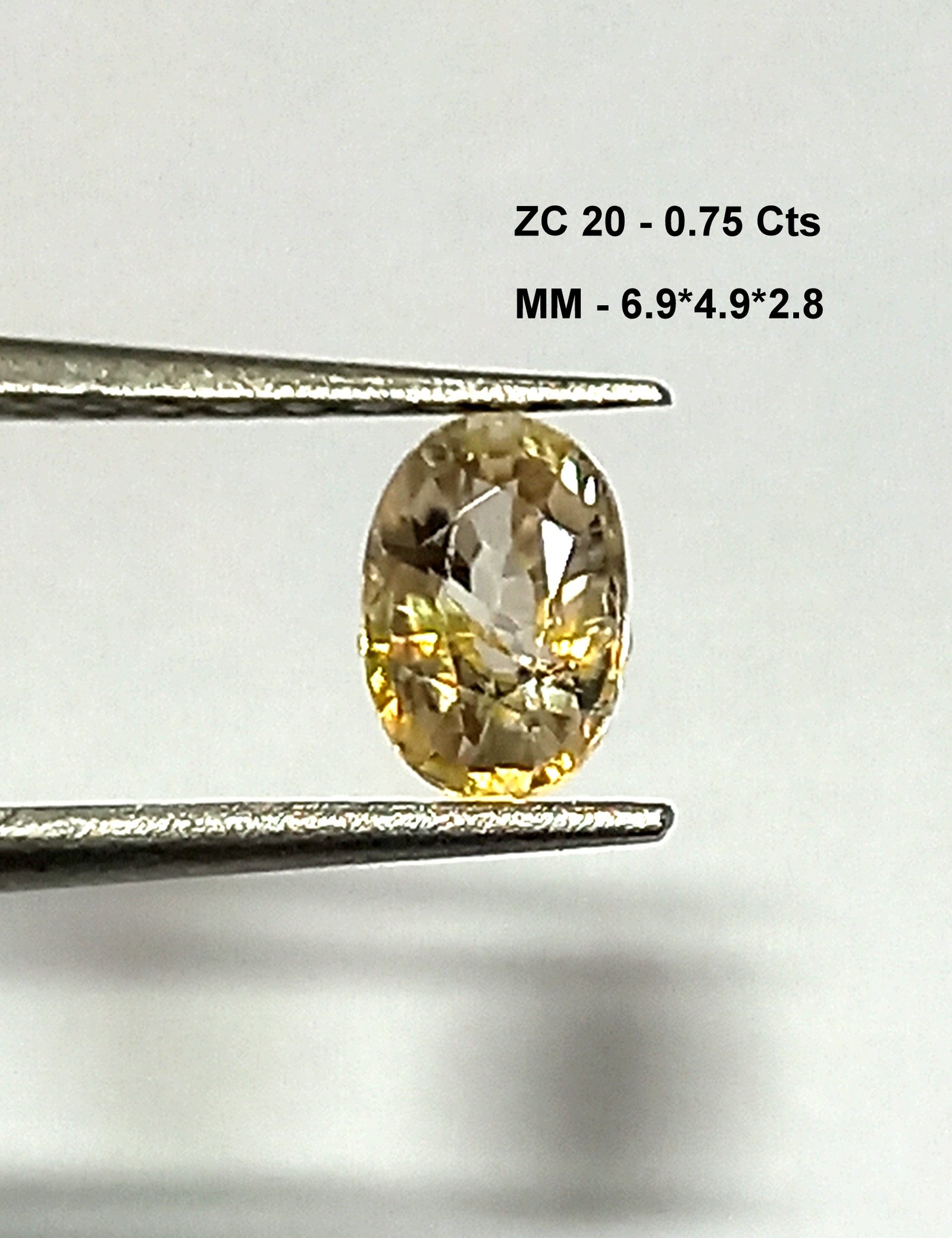 0.75 Cts Natural Tanzania Zircon Gemstone Oval Cut