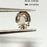 0.75 Cts Natural Tanzania Zircon Gemstone Oval Cut