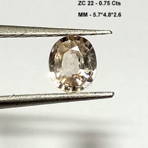 0.75 Cts Natural Tanzania Zircon Gemstone Oval Cut