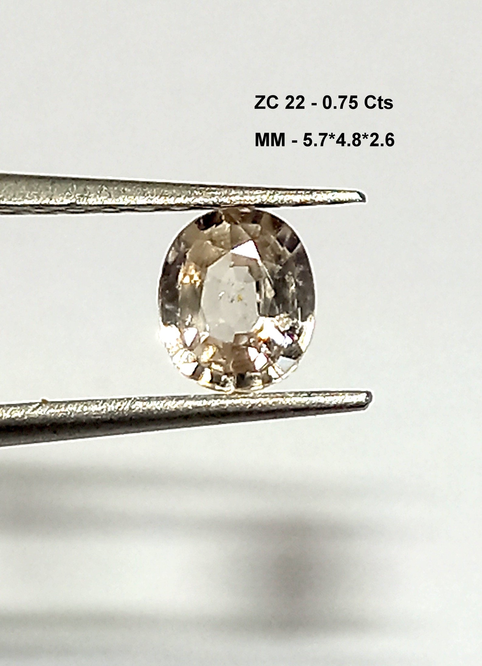 0.75 Cts Natural Tanzania Zircon Gemstone Oval Cut