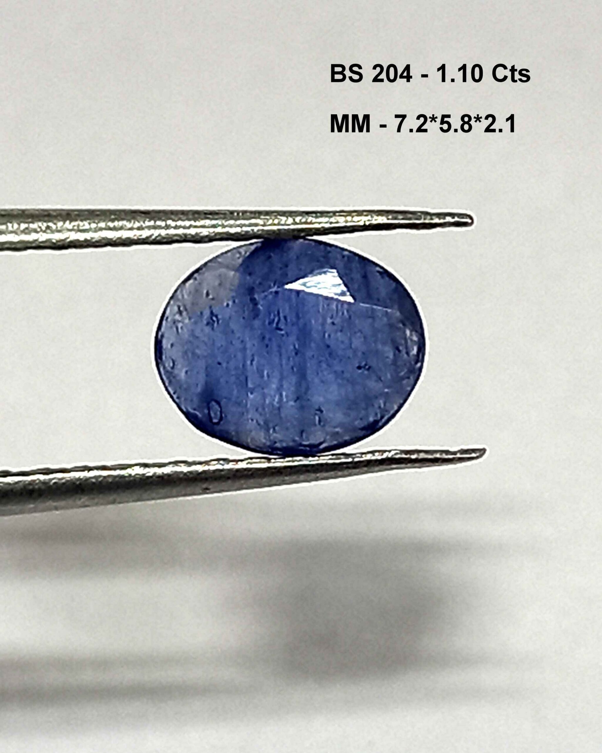 1.10 Cts Natural Burma Blue Sapphire Gemstone Oval Cut 7.2*5.8 MM BS204