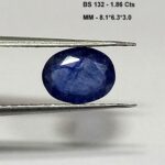 1.86 Cts Burma Blue Sapphire 8.1*6.3 MM Oval Cut Gemstone BS132 - Burma Blue Sapphire 1.86 Cts