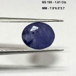 1.61 Cts Oval Cut Natural Burma Blue Sapphire Gemstone 7.9*6.5 MM BS195