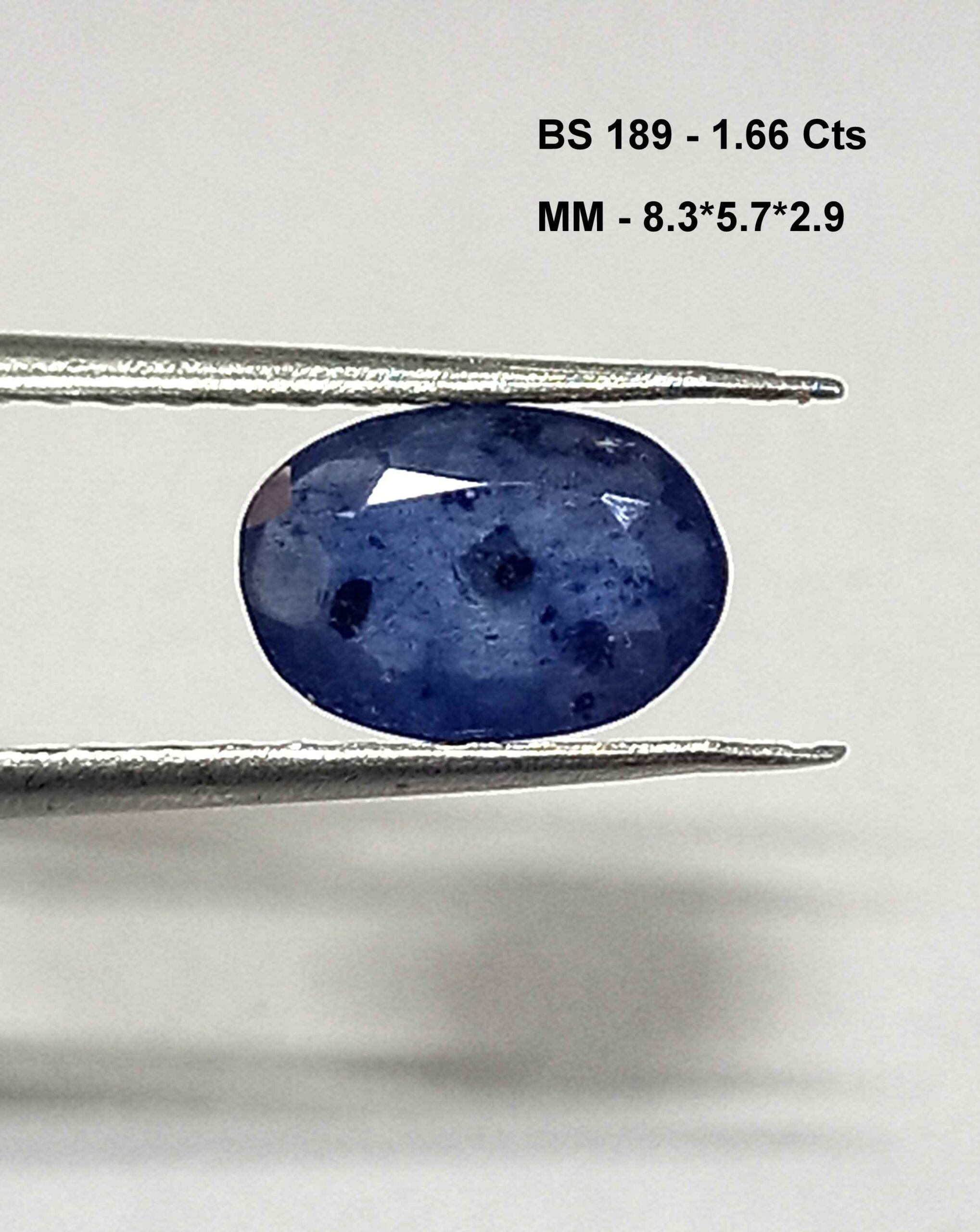 1.66 Cts Natural Burma Blue Sapphire Gemstone Oval Cut 8.3*5.7 MM BS189