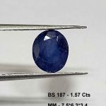 1.57 Cts Blue Sapphire Natural Burma Gemstone Oval Cut 7.5*6.3 MM BS187