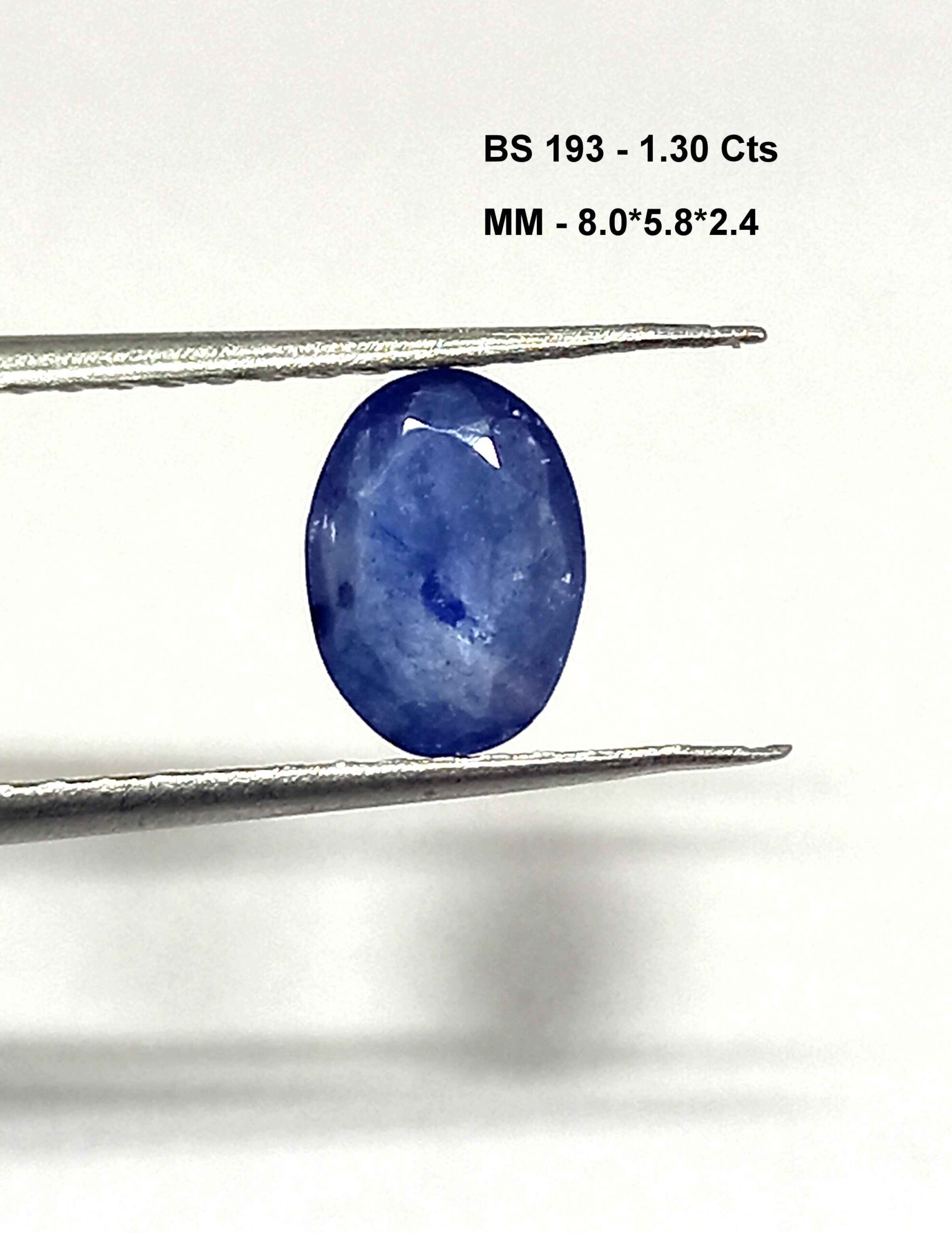 1.30 Cts Burma Blue Sapphire Natural Gemstone Oval Cut 8*5.8 MM BS193
