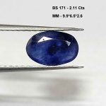 2.11 Cts Natural Burma Blue Sapphire Gemstone Oval Cut 9.9*6.5 MM BS171