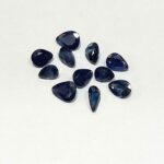 2.07 Cts 11 Pcs Natural Australian Blue Sapphire Gemstone Pear Cut 3.3-4.4 MM BS211