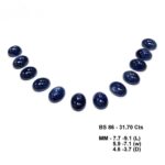 31.70 Cts Burmese Blue Sapphire Cabochon 12 Pcs Oval 7.7-9.1 MM BS86