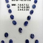 43.35 Cts 19 Pcs Burma Blue Sapphire Oval Cut Gemstone 7.6-9.7 MM BS89