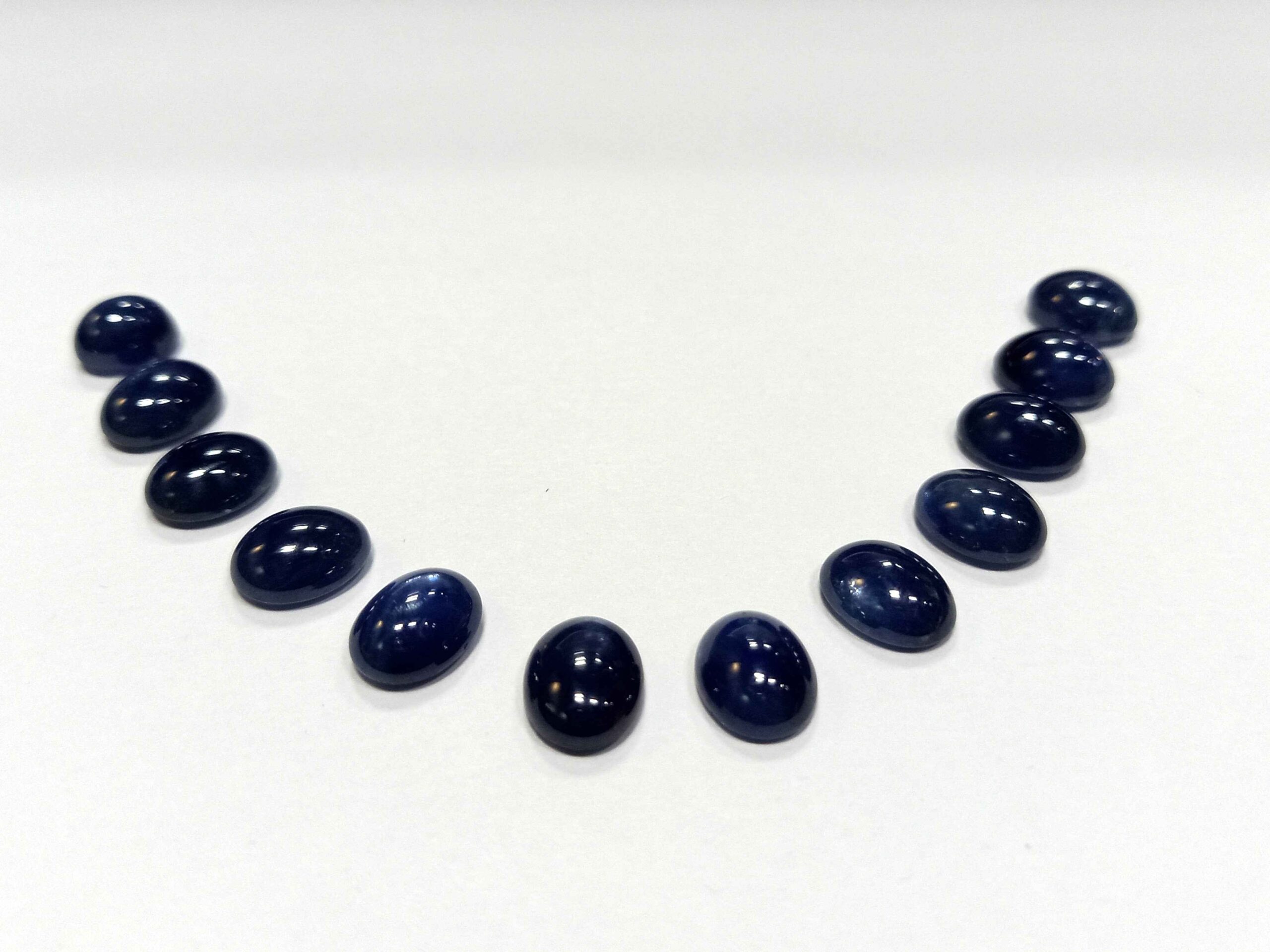 31.70 Cts Burmese Blue Sapphire Cabochon 12 Pcs Oval 7.7-9.1 MM BS86