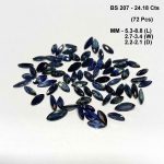 24.18 Cts 72 Pcs Blue Sapphire Natural Australian Gemstone Marquise Cut 8.8-5.3 MM BS207