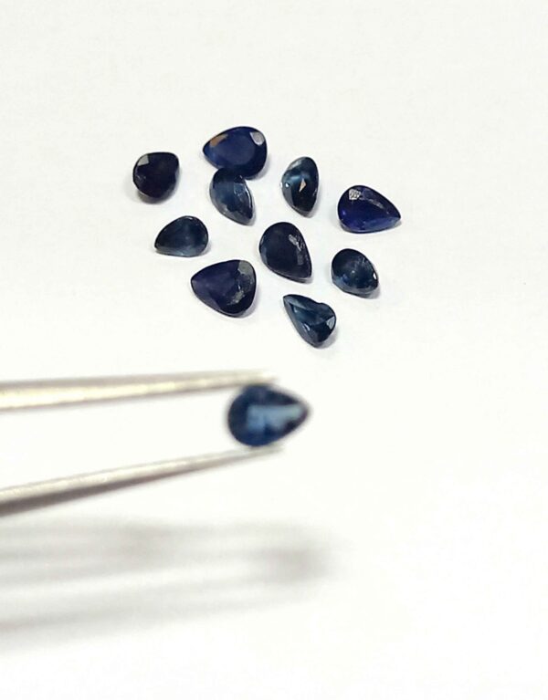 2.07 Cts 11 Pcs Natural Australian Blue Sapphire Gemstone Pear Cut 3.3-4.4 MM BS211