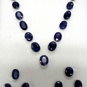 47.35 Cts 19 Pcs Burmese Blue Sapphire Gemstone Oval Cut 7.6-9.8 MM BS87