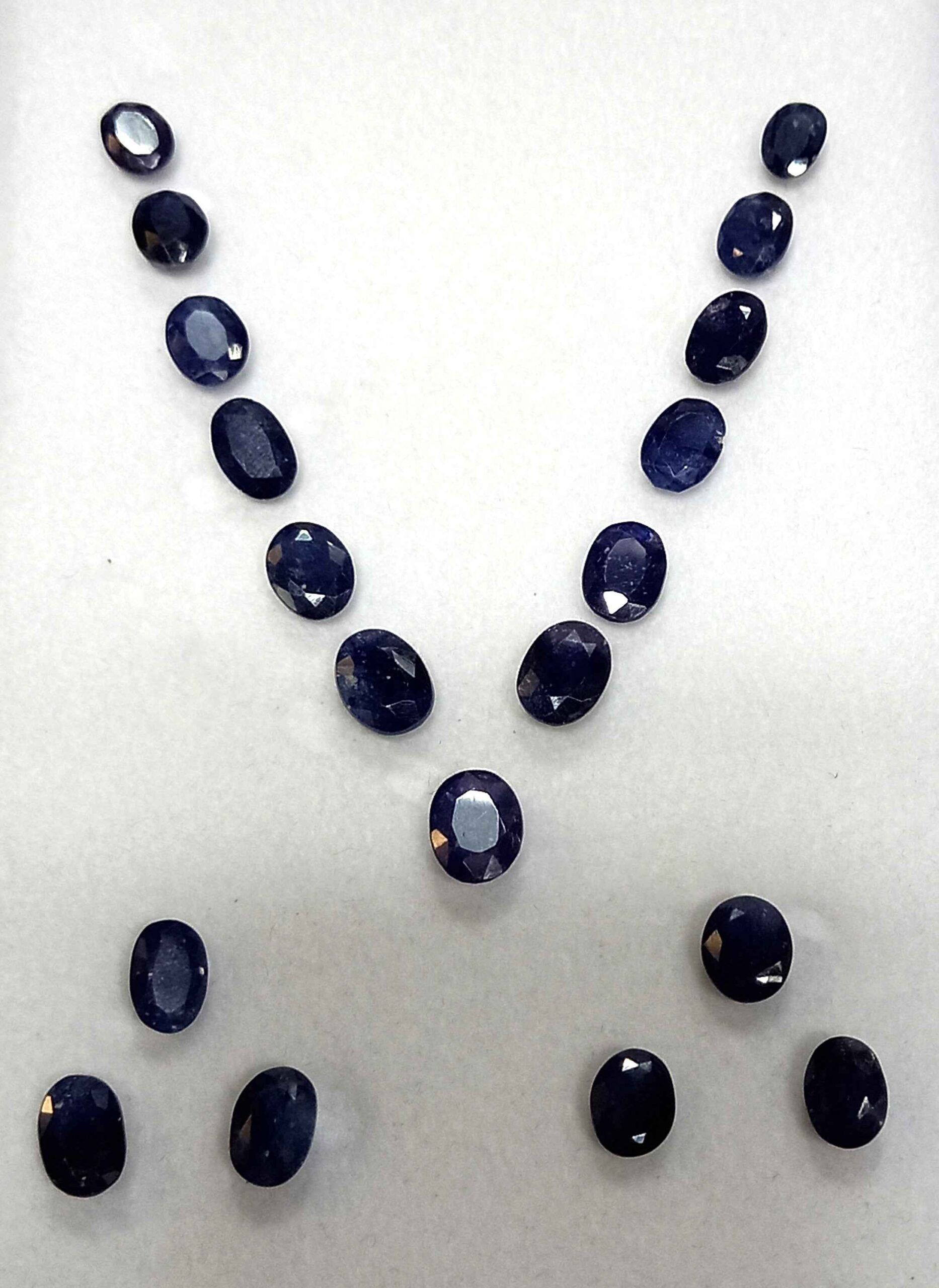 47.35 Cts 19 Pcs Burmese Blue Sapphire Gemstone Oval Cut 7.6-9.8 MM BS87