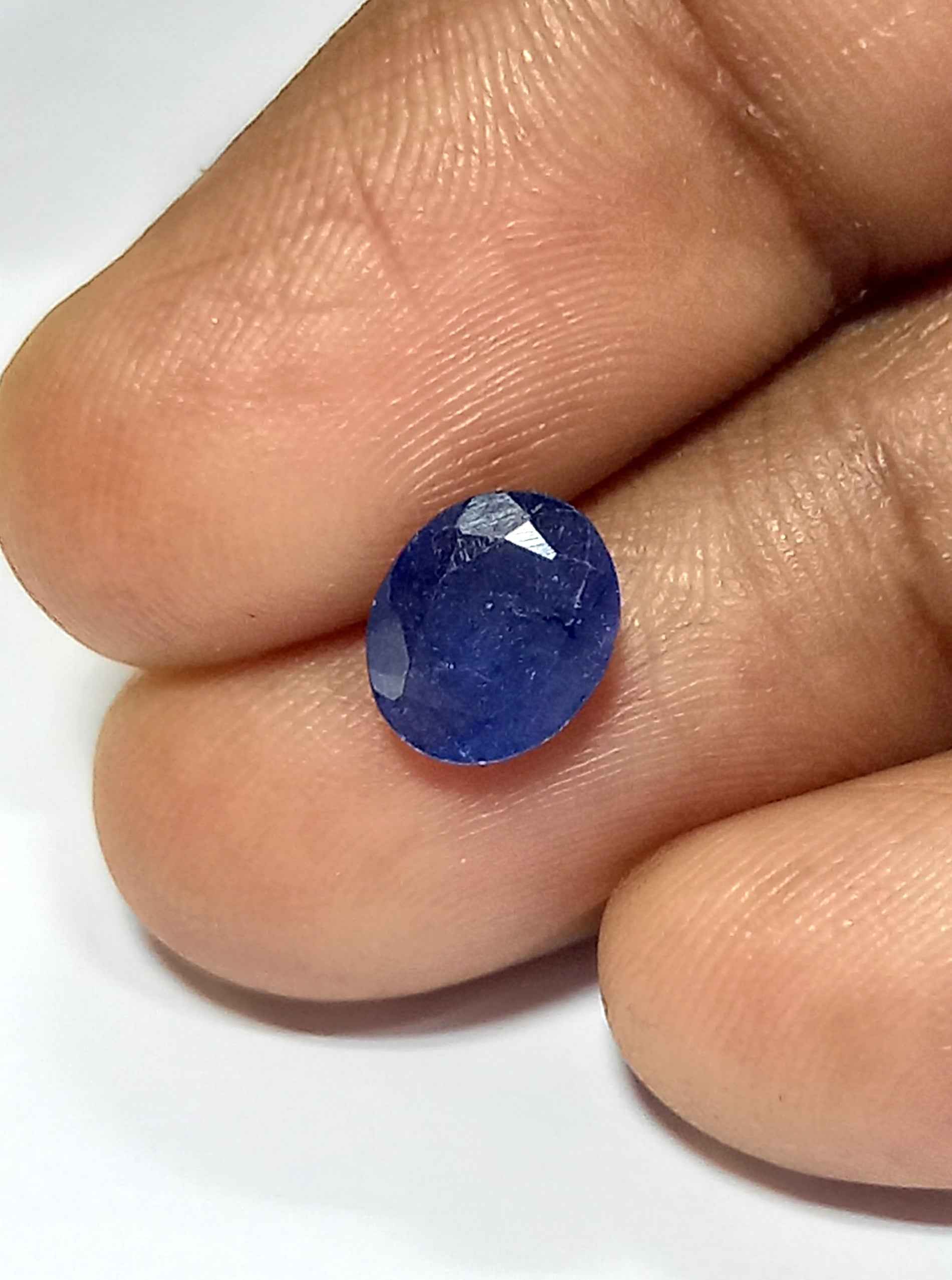 1.51 Cts Natural Burma Blue Sapphire Gemstone Oval Cut 7.7*6.4 MM BS161