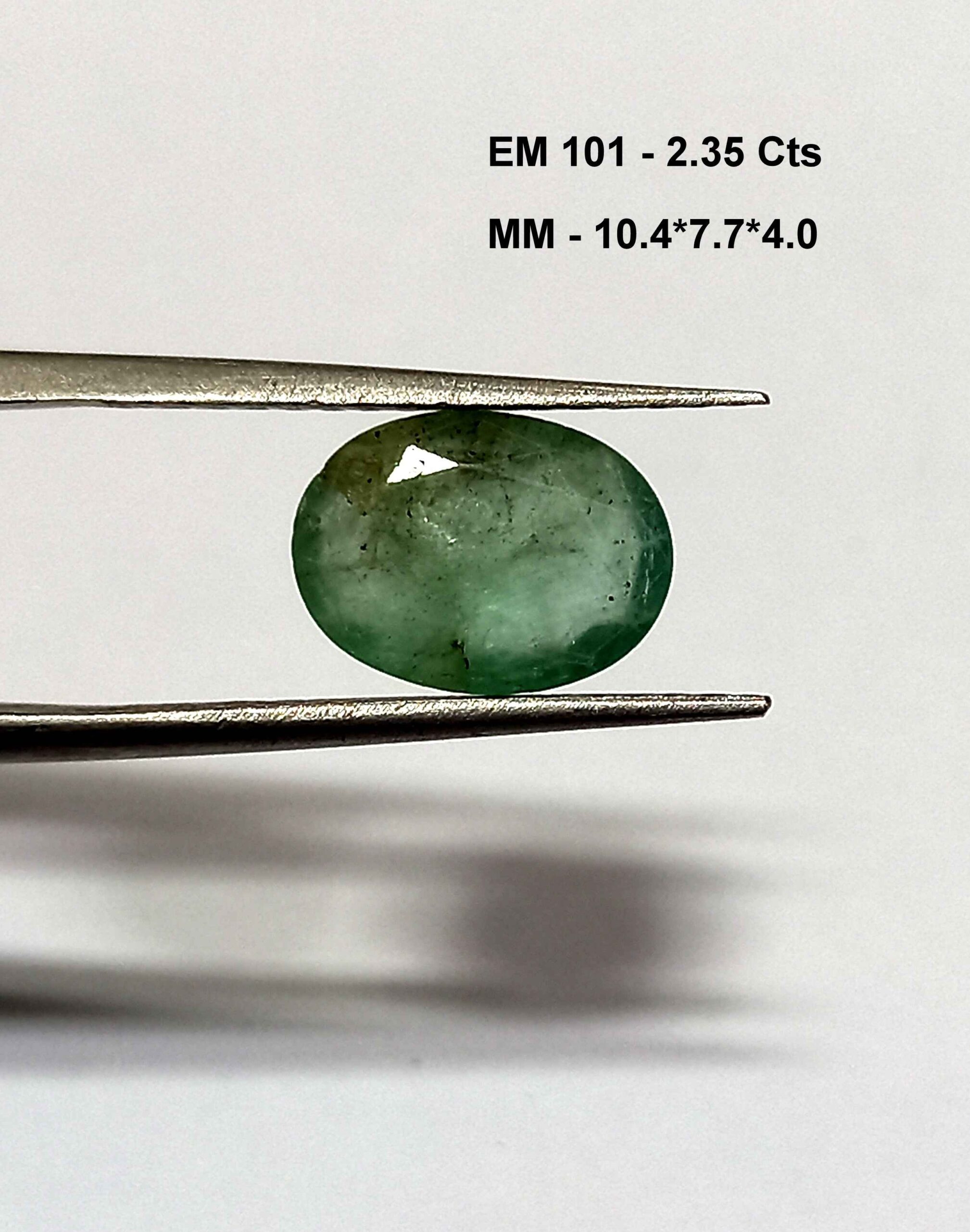 NaturalEmeraldGemstone1_08a1a962-5ee1-4b4e-9b47-2f716be0a72b 2.35 Cts Zambian Emerald Natural Gemstone Oval Cut 10.4*7.7 MM EM101