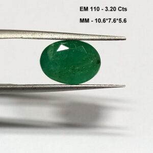 3.20 Cts Natural Zambian Emerald Oval Cut 10.6*7.6 MM EM110
