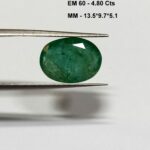 4.80 Cts Natural Zambian Emerald Loose Gemstone Oval Cut 13.5*9.7 MM EM60 - Natural Zambian Emerald