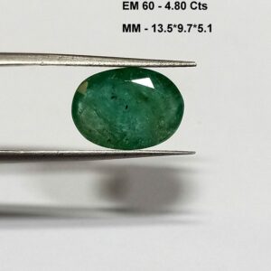 4.80 Cts Natural Zambian Emerald Loose Gemstone Oval Cut 13.5*9.7 MM EM60 - Natural Zambian Emerald