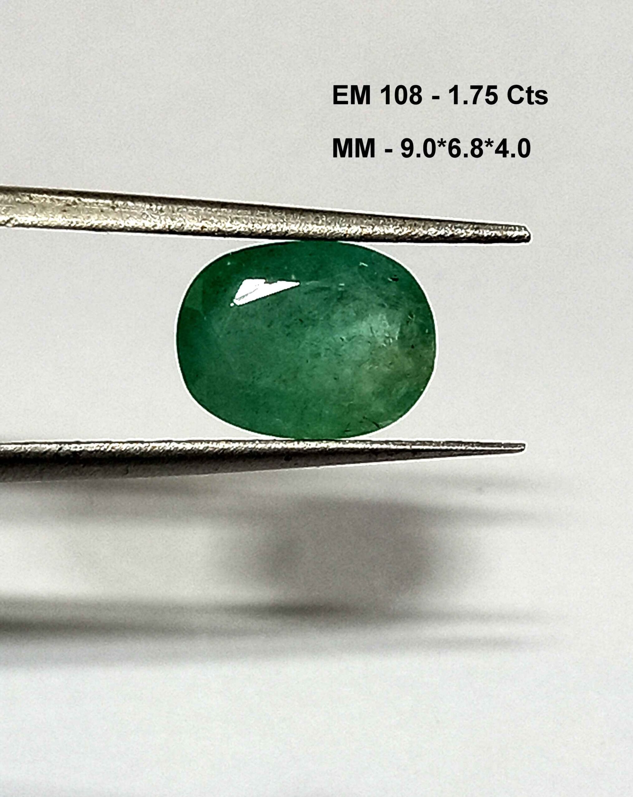 NaturalEmeraldGemstone1_68901134-ba5d-48a7-afab-95eb5946d95d 1.75 Cts Natural Zambian Emerald Gemstone Oval Cut 9.0*6.8 MM EM108