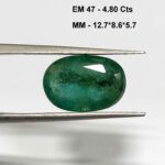 4.80 Cts Natural Zambian Emerald Gemstone Oval Cut 12.7*8.6 MM EM47