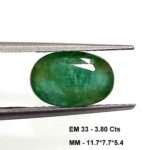 3.80 Cts Zambian Emerald Gemstone Oval Cut 11.7*7.7 MM EM33