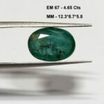 4.65 Cts Oval Cut Natural Zambian Emerald Gemstone 12.3*8.7 MM EM67