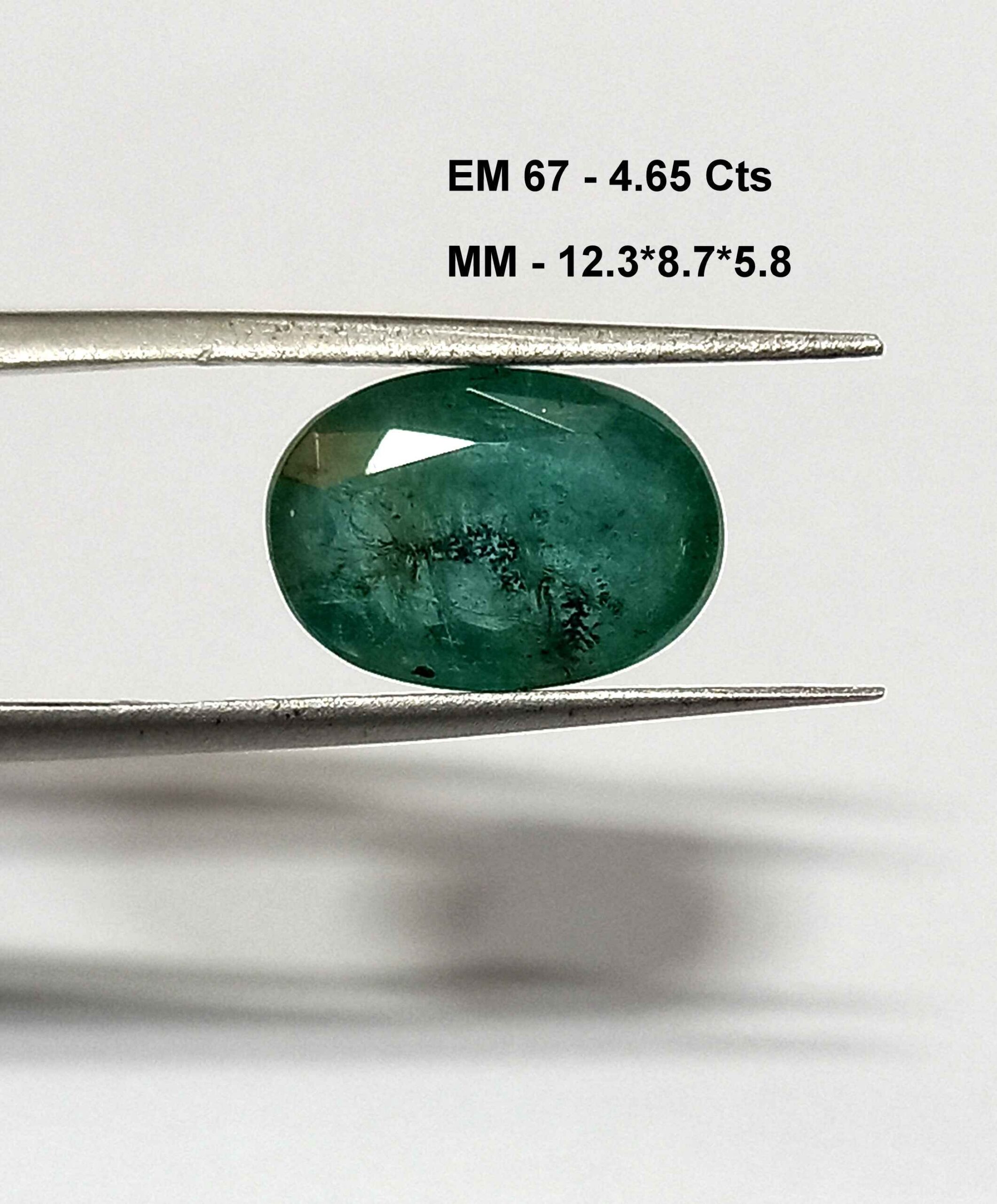 NaturalEmeraldGemstone1_b4e6f9e0-c596-49d0-bbe6-f9f8a7c04dc0 4.65 Cts Oval Cut Natural Zambian Emerald Gemstone 12.3*8.7 MM EM67