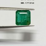 2.15 Cts Zambian Emerald Natural Gemstone Octagon Cut 7.7*7.6 MM EM43