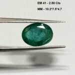 2.50 Cts Zambian Emerald Natural Gemstone Oval Cut 10.2*7.5 MM EM41