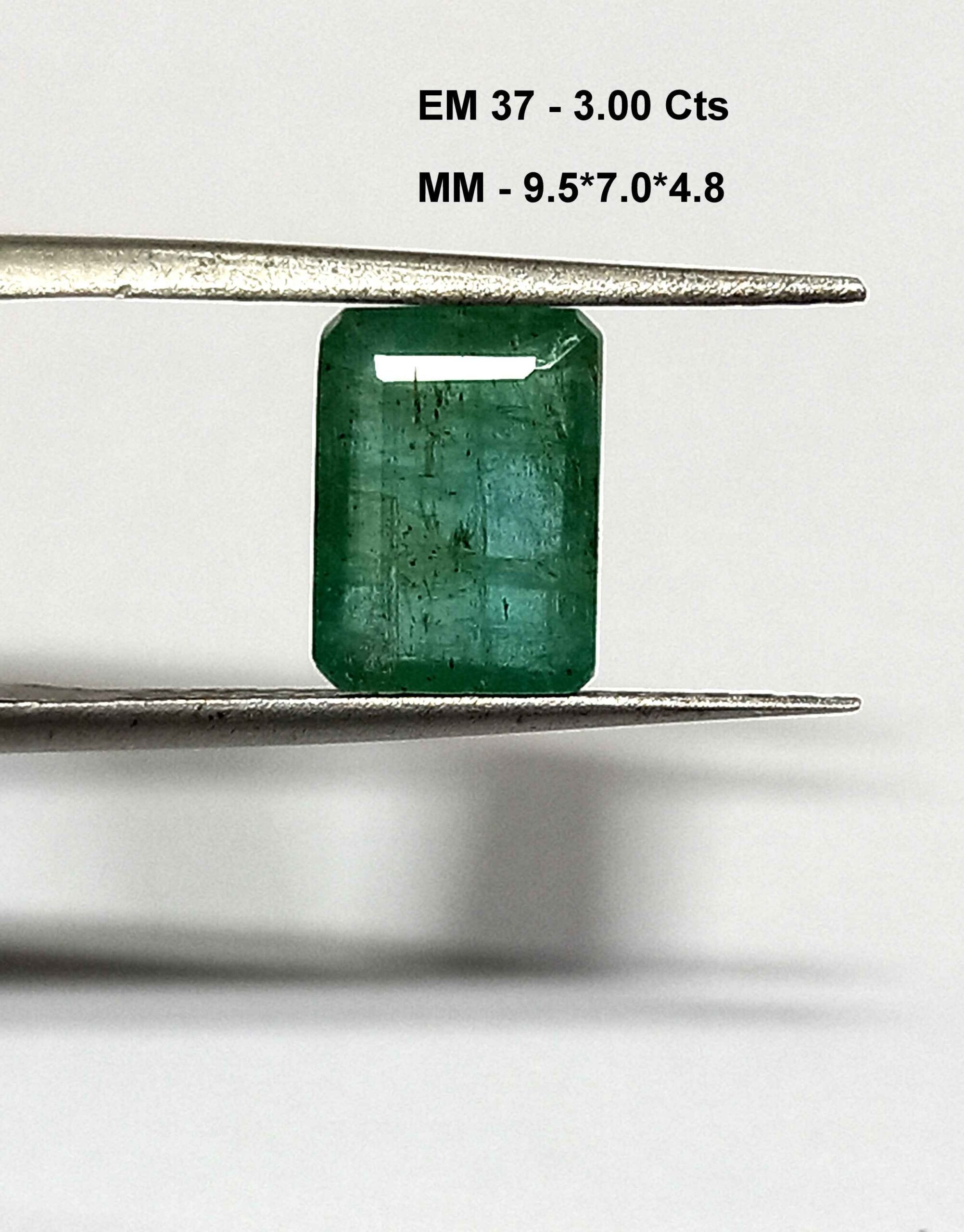 NaturalEmeraldGemstone1_d47a83fa-f56c-4744-88cb-a701ea73df7c 3.00 Cts Natural Zambian Emerald 9.5*7 MM Octagon Cut EM37 - Natural Zambian Emerald 3.00 Cts