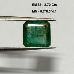 2.70 Cts Octagon Cut Natural Zambian Emerald Gemstone 8.7*8.3 MM EM38