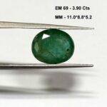 3.90 Cts Natural Zambian Emerald Gemstone Oval Cut 11*8.8 MM EM69