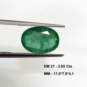 2.65 Cts Natural Zambian Emerald Oval Cut Gemstone 11*7.8 MM EM21