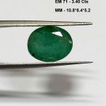 3.40 Cts Natural Zambian Emerald Gemstone Oval Cut 10.8*8.4 MM EM71