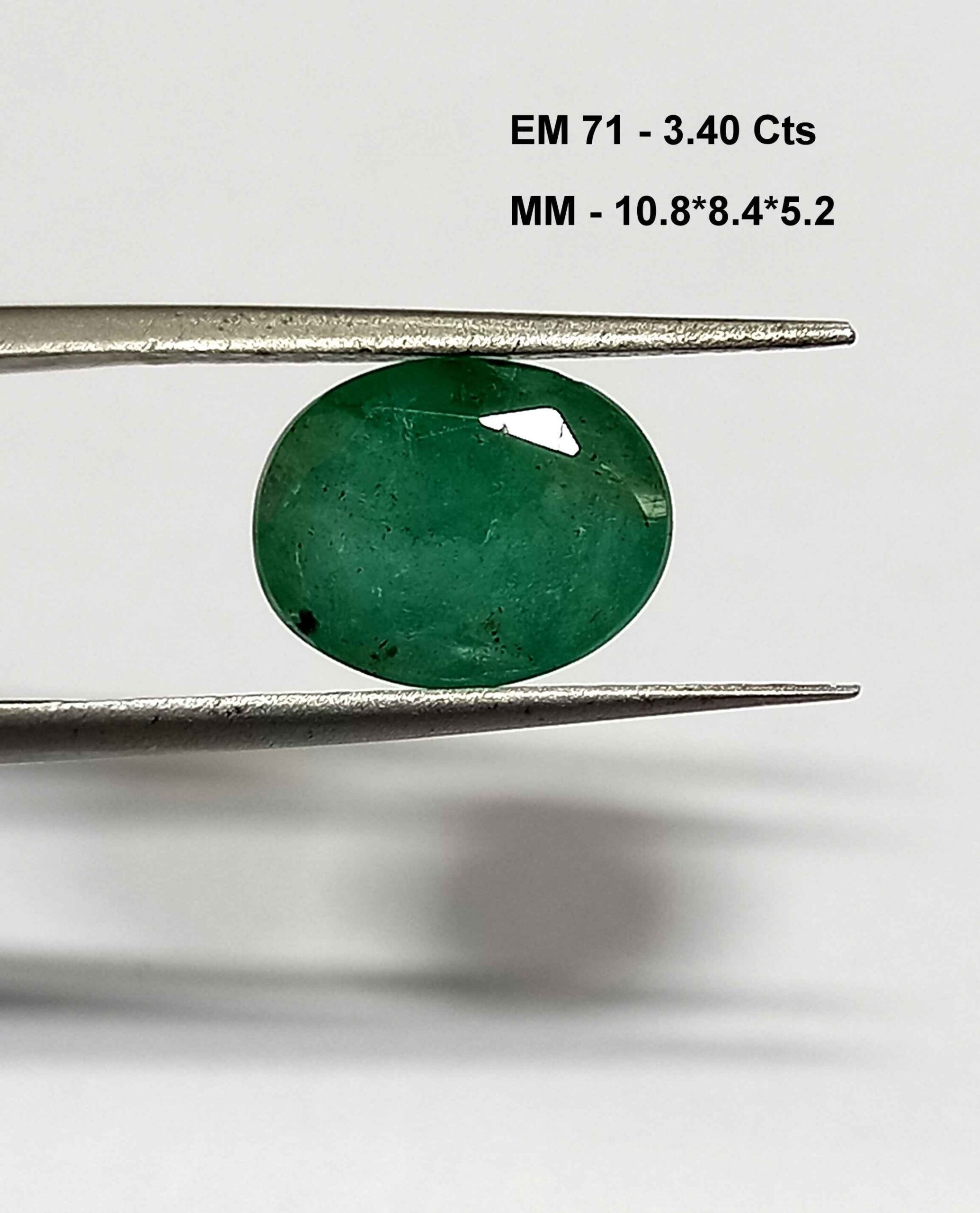 NaturalEmeraldGemstone1_e757f1be-9efb-4f9b-8577-2934850c304d 3.40 Cts Natural Zambian Emerald Gemstone Oval Cut 10.8*8.4 MM EM71