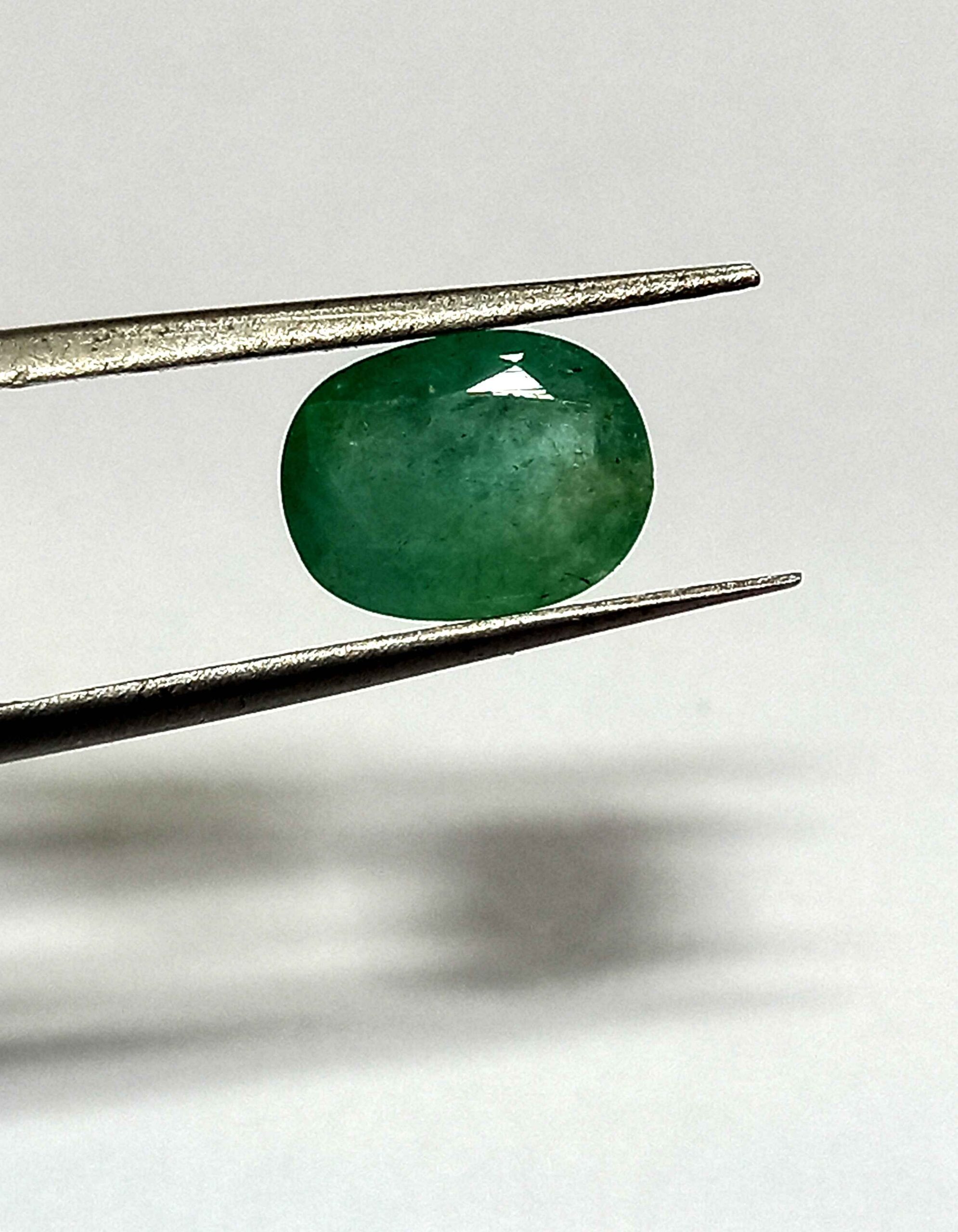 NaturalEmeraldGemstone2_e67bce6d-ad18-45bc-a399-813df6890233 1.75 Cts Natural Zambian Emerald Gemstone Oval Cut 9.0*6.8 MM EM108