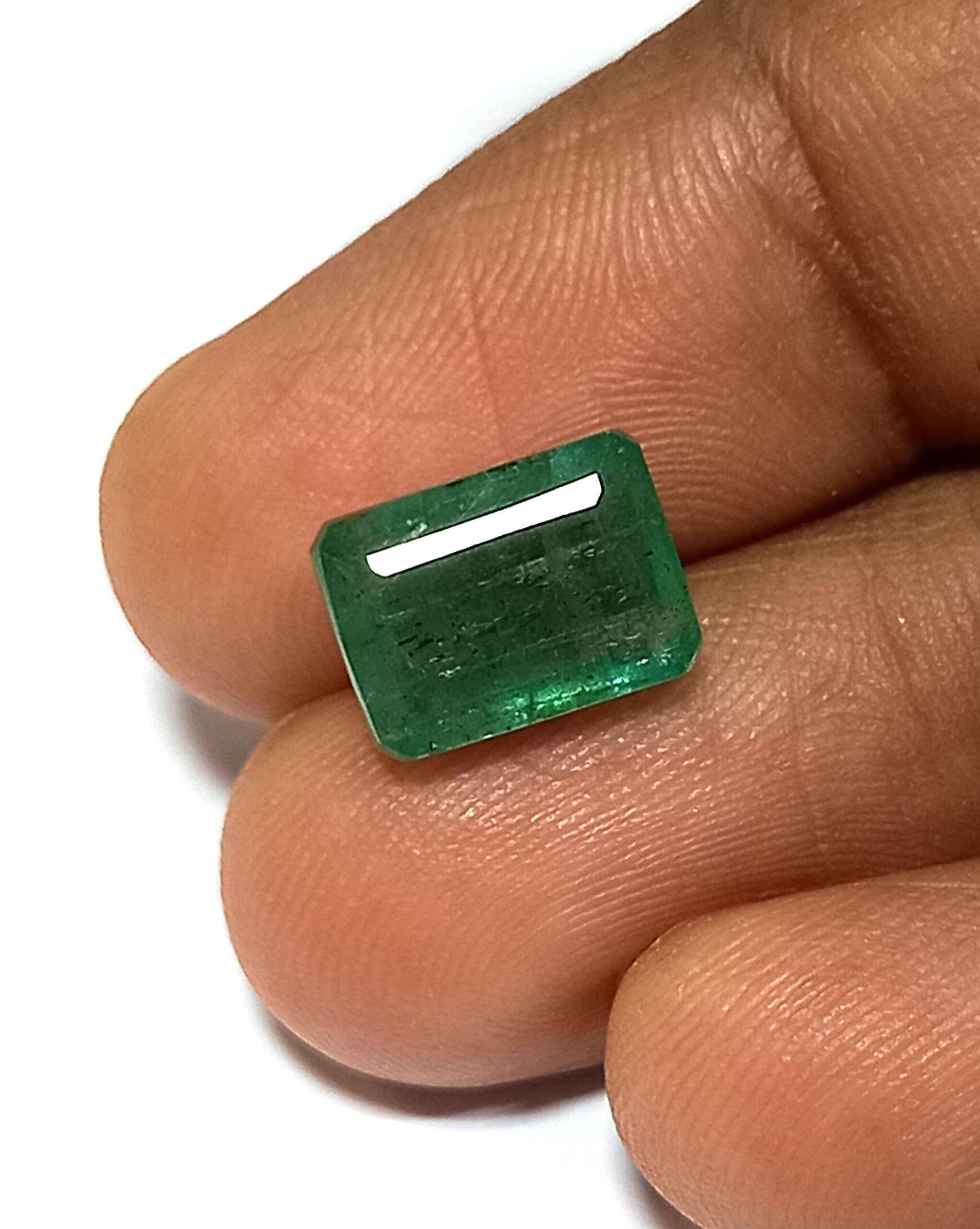 NaturalEmeraldGemstone4_865a635b-fd3c-4683-b17e-d3da20854560 3.00 Cts Natural Zambian Emerald 9.5*7 MM Octagon Cut EM37 - Natural Zambian Emerald 3.00 Cts