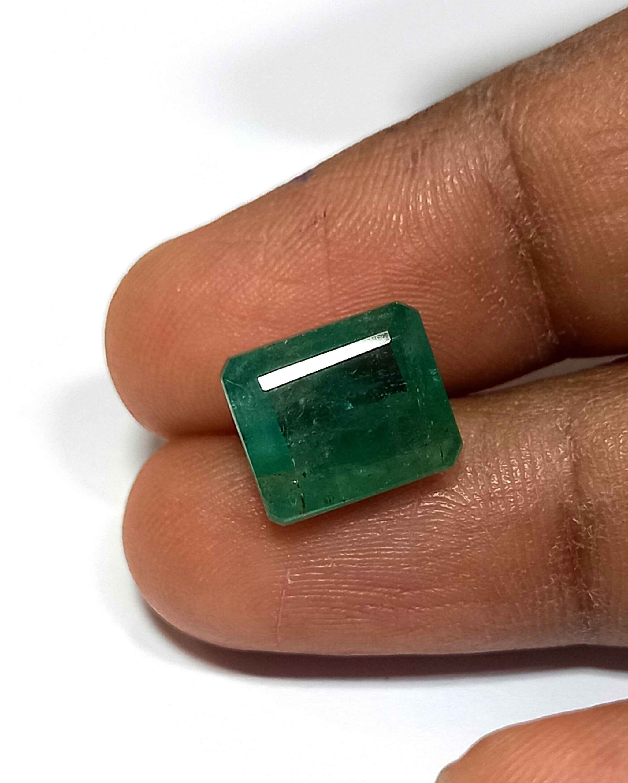 NaturalEmeraldGemstone4_c2a8d97f-be27-419b-ae96-aab15faa2fbc 4.55 Cts Natural Zambian Emerald Octagon Cut 10.6*9.1 MM EM36