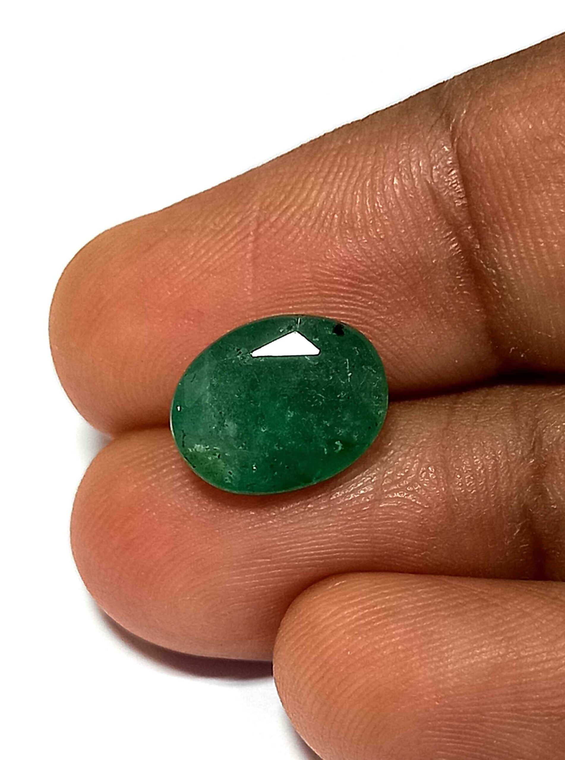 NaturalEmeraldGemstone5_41dfeb2c-0bdd-4970-9751-11d37db47b2c 3.40 Cts Natural Zambian Emerald Gemstone Oval Cut 10.8*8.4 MM EM71