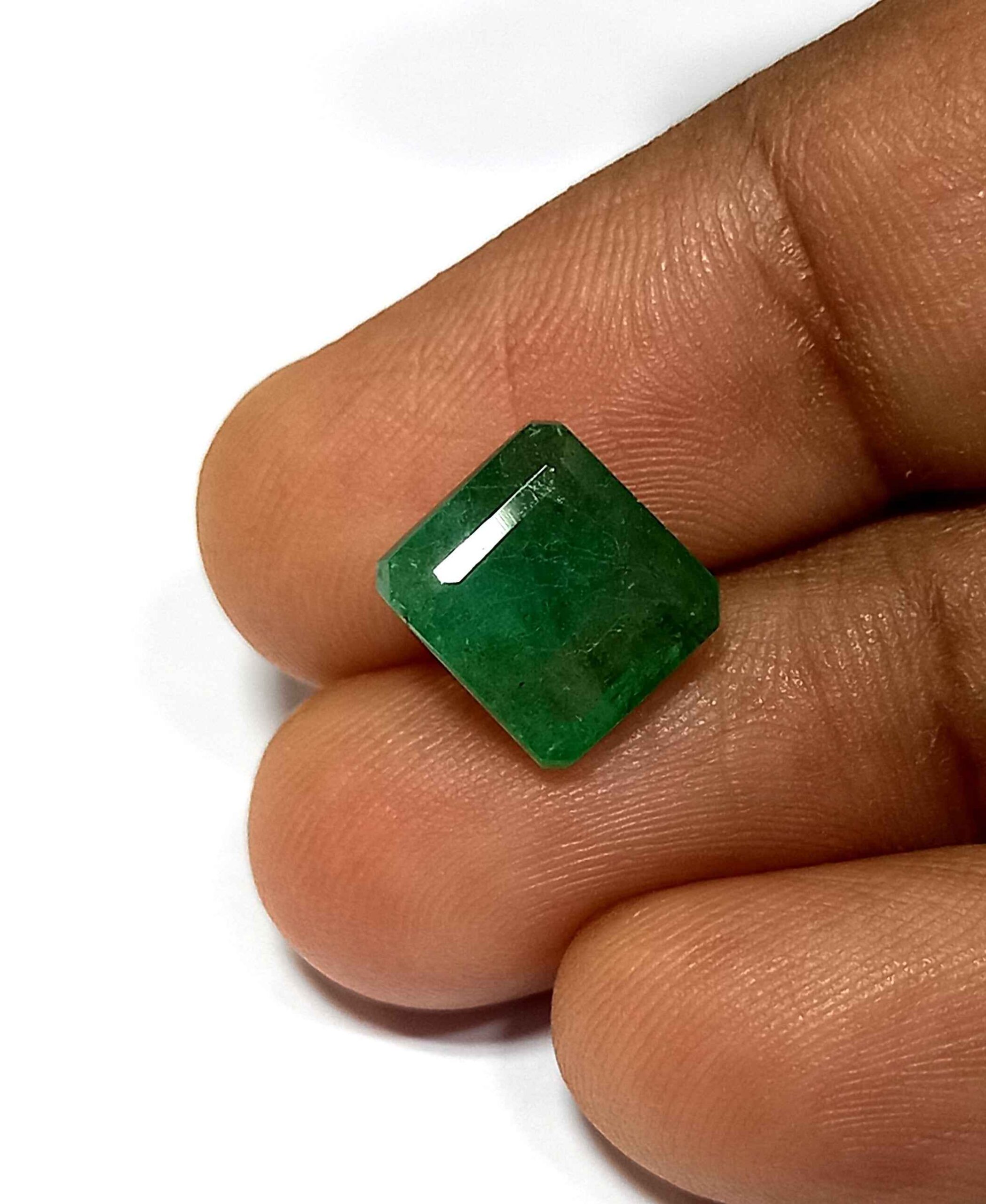 2.70 Cts Natural Zambian Emerald Gemstone Octagon Cut 9.1*8.3 MM EM74
