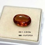 3.10 Cts Natural Sri Lanka Hessonite Garnet Gemstone Oval Cut 11.4*7.9 MM HG1