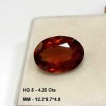4.25 Cts Natural Sri Lanka Hessonite Garnet Gemstone Oval Cut 12.2*8.7 MM HG5
