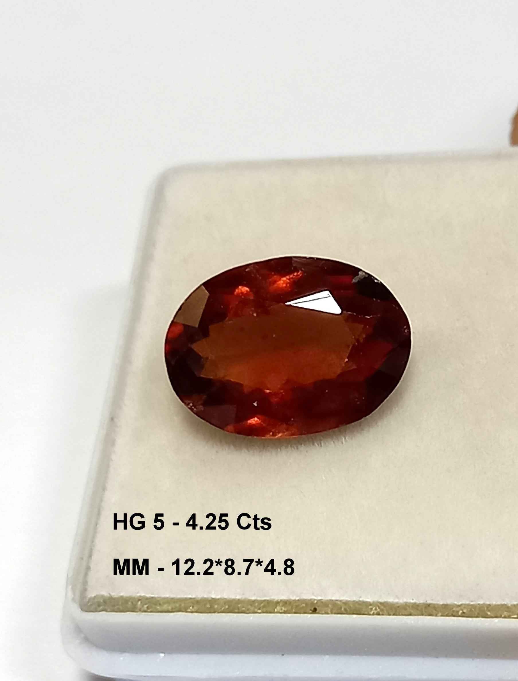 NaturalHessoniteGarnetGemstone1_5ae3184a-047c-4ad6-bb2d-690429308805 4.25 Cts Natural Sri Lanka Hessonite Garnet Gemstone Oval Cut 12.2*8.7 MM HG5