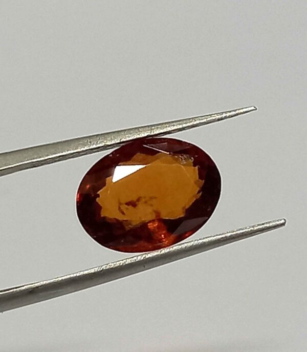 4.05 Cts Oval Cut Natural Sri Lanka Hessonite Garnet Gemstone 11.6*8.7 MM HG12